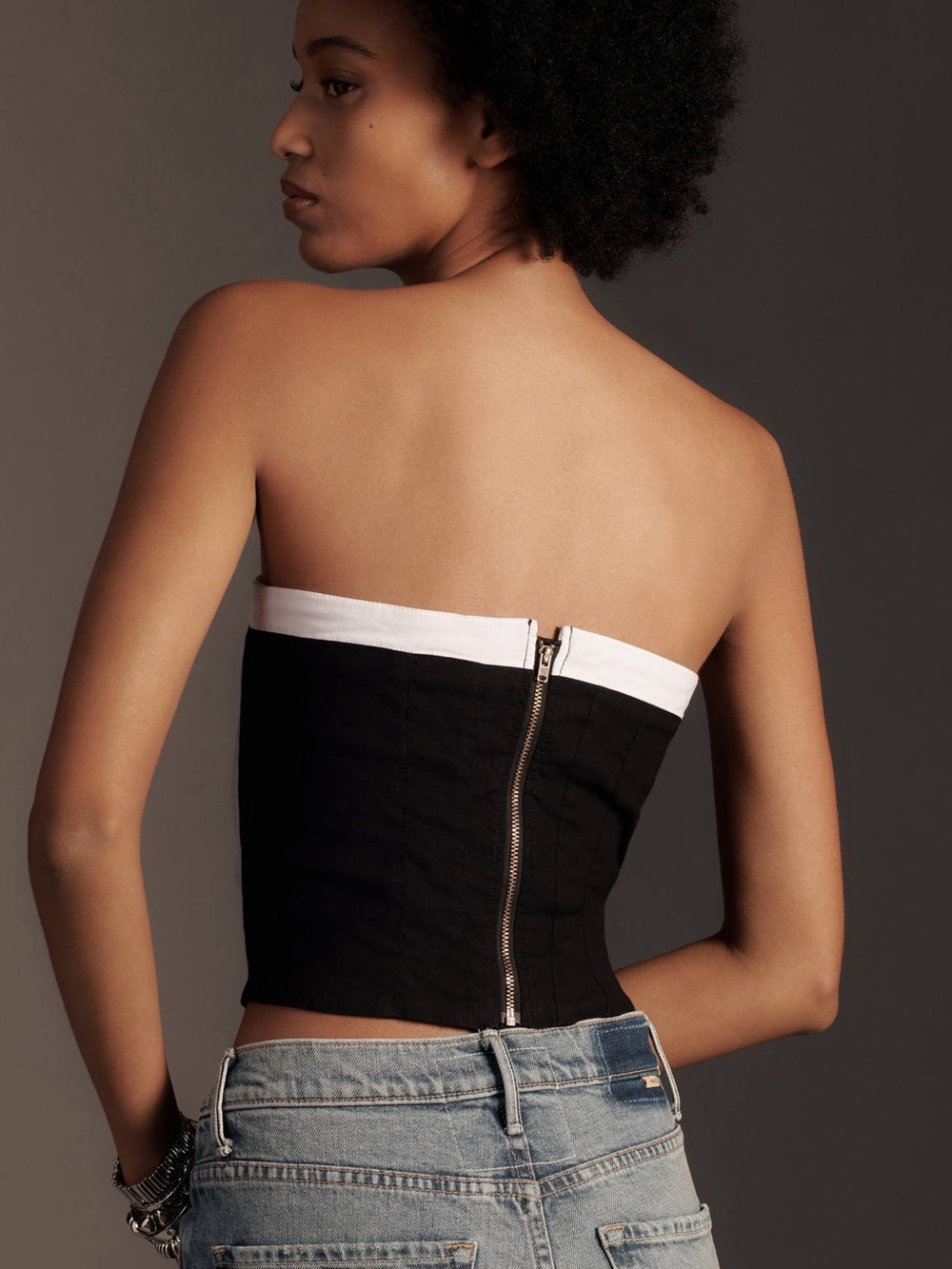 NWT Maeve by Anthropologie Strapless Peekaboo Top size S - Picture 4 of 15